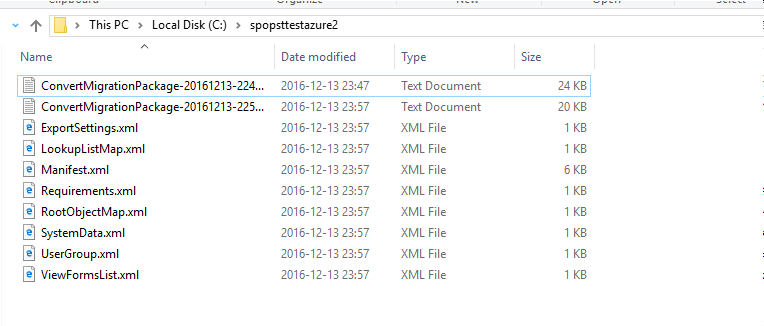 Convert Migration Package