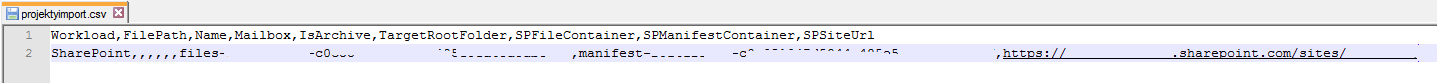 import danych z Azure do Sharepoint Online