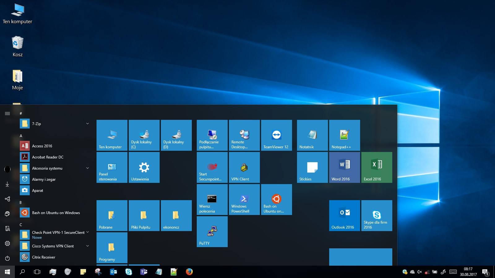 Windows 10 - menu start