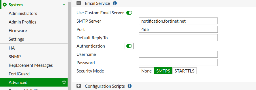 Konfiguracja serwera smtp