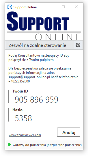 Program SolQS do obsługi zdalnej