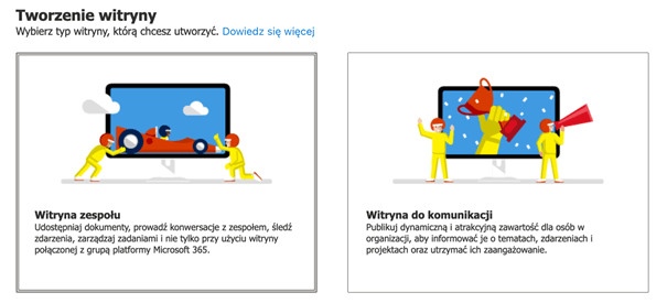 Tworzenie witryny w Sharepoint Online