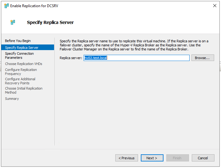 Hyper-V konfiguracja replikacji dla Windows Serwer 2019